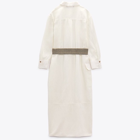 Zara linen blend shirt dress - Picture 2 of 5